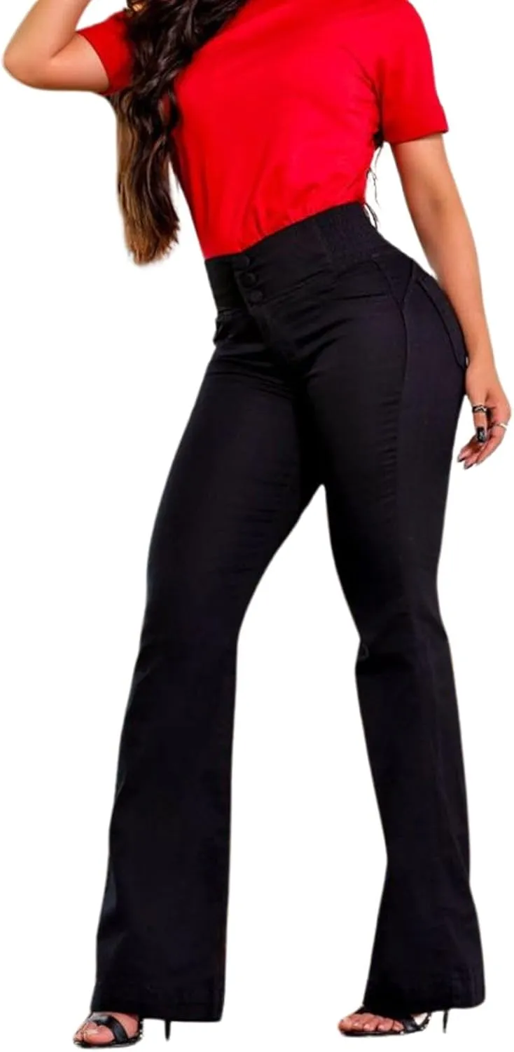 utcoco High Waisted Bootcut Jeans for Women 2025 Trendy Stretch Slim Fit Bell Bottom Flare Jeans for Women
