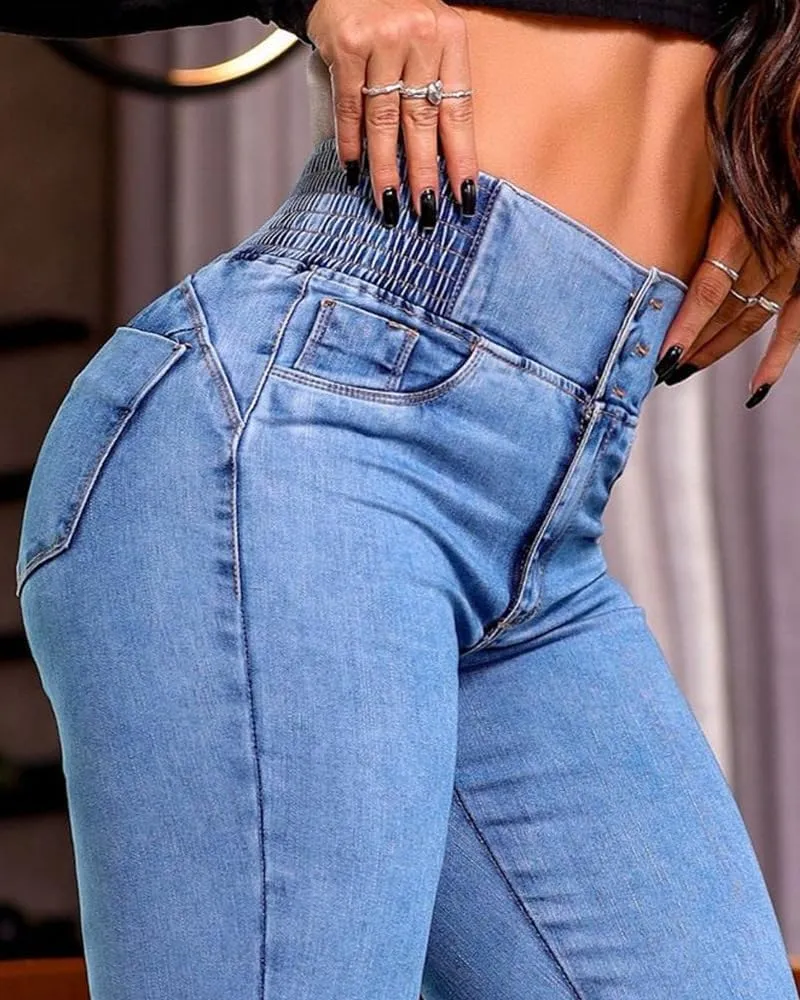 utcoco High Waisted Bootcut Jeans for Women 2025 Trendy Stretch Slim Fit Bell Bottom Flare Jeans for Women