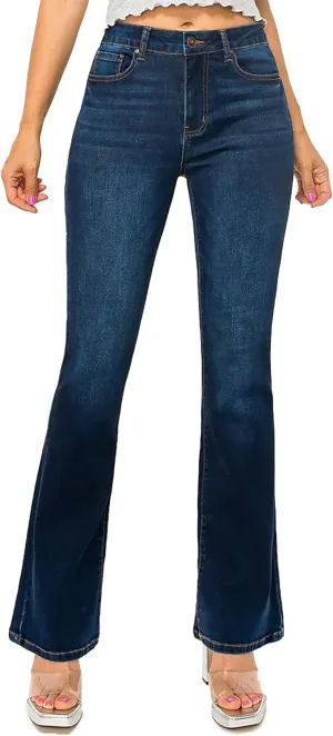 WAX JEAN Women's High Waisted Slim Bootcut Jeans