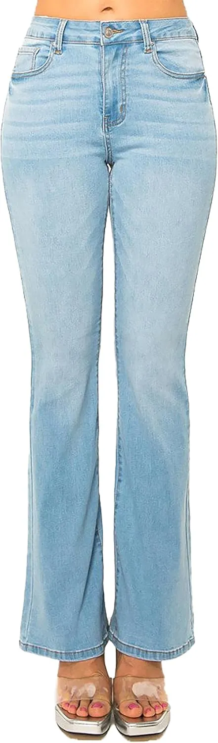 WAX JEAN Women's High Waisted Slim Bootcut Jeans