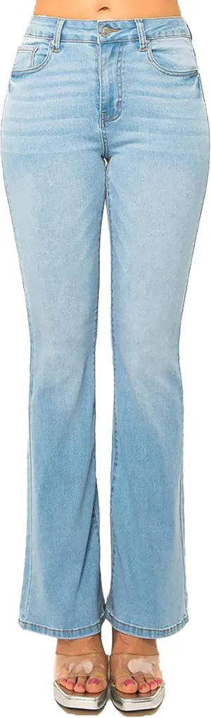 WAX JEAN Women's High Waisted Slim Bootcut Jeans