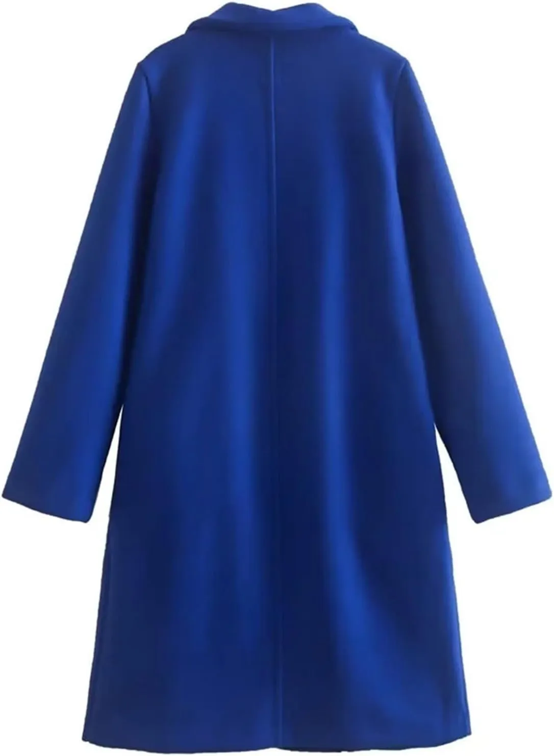 Winter Coats for Women 2024 New Wool Blend Peacoat Notched Lapel Collar Mid-Long Trench Coat Lounge Soild Cardigan