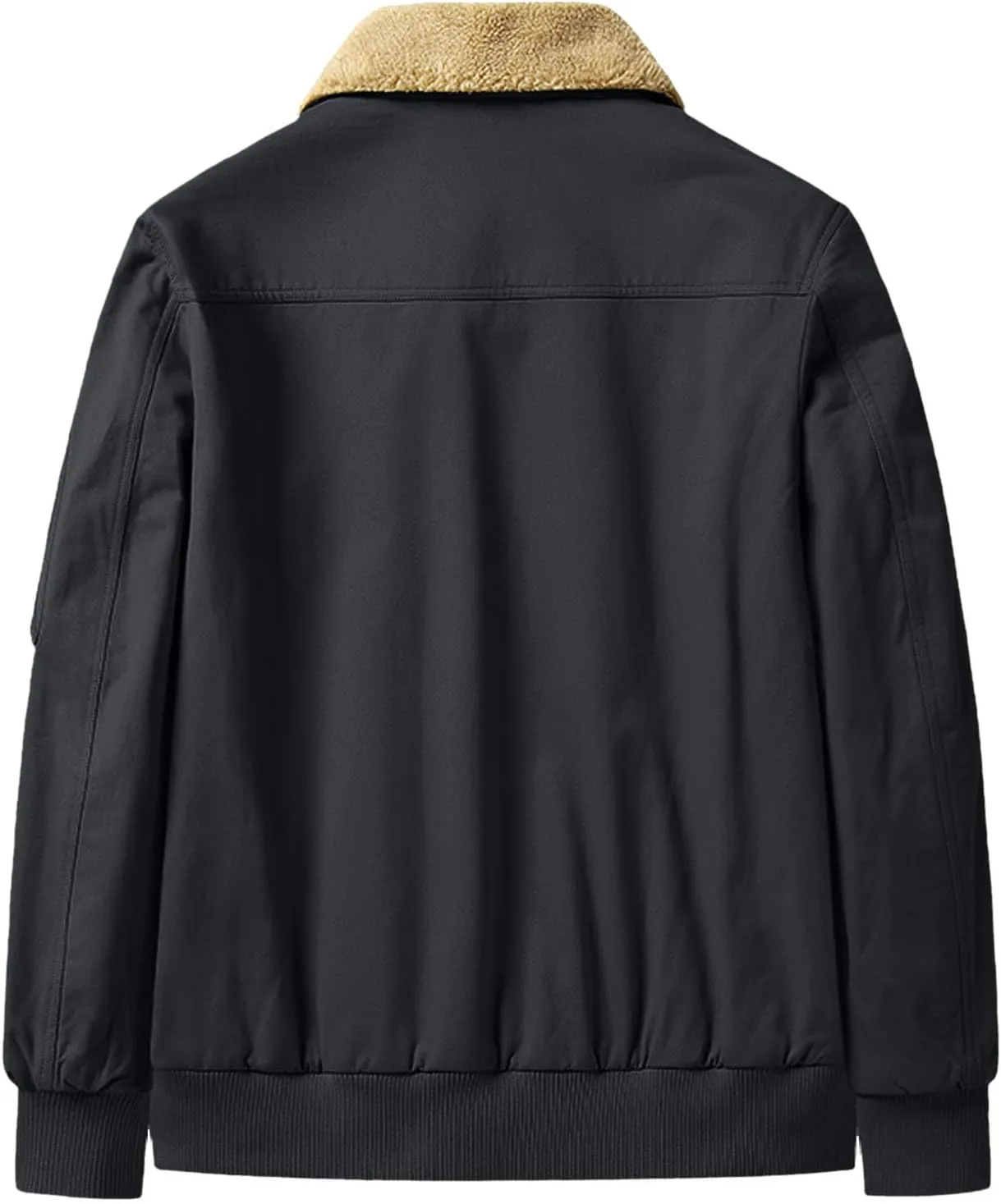 Winter Jacket Men's Relaxed Fit Lightweight Jackets Cargo Jackets Fleece Lined Hooded Casual Velvet Sports Warm Jacket