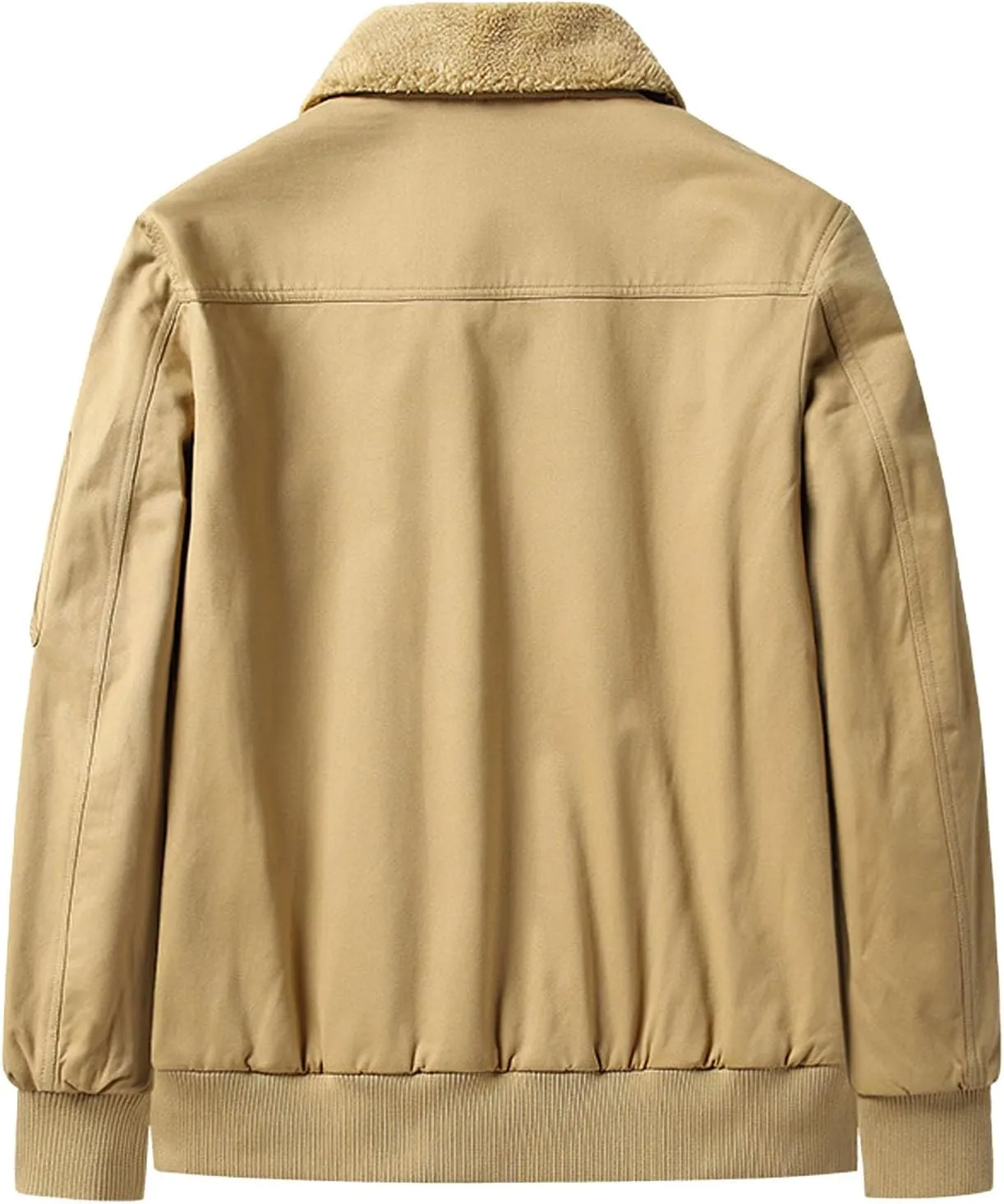 Winter Jacket Men's Relaxed Fit Lightweight Jackets Cargo Jackets Fleece Lined Hooded Casual Velvet Sports Warm Jacket