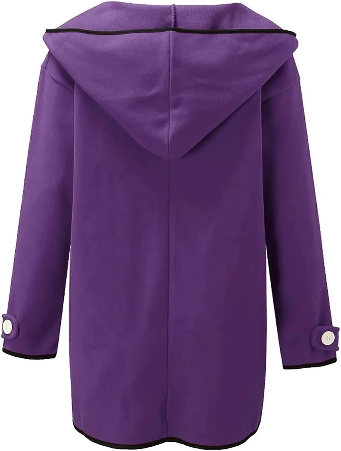 Winter Trench Coat for Women Casual Button Wool Blend Pea Coat Long Sleeve Notch Lapel Oversized Cardigan Jackets