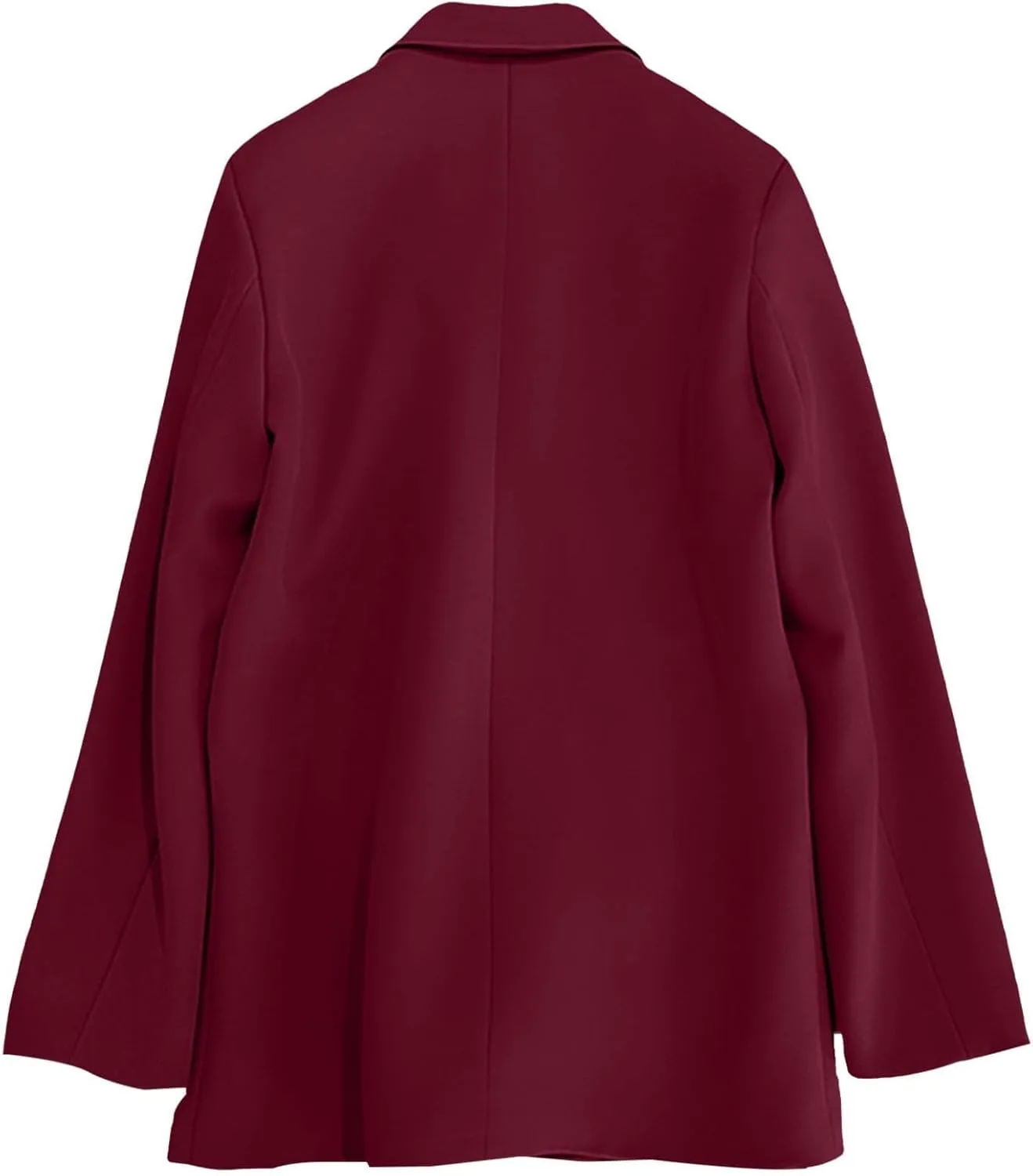Women Business Casual Blazer Jacket Open Front Long Sleeve Button Jackets Notched Lapel Work Office Suit Jackets