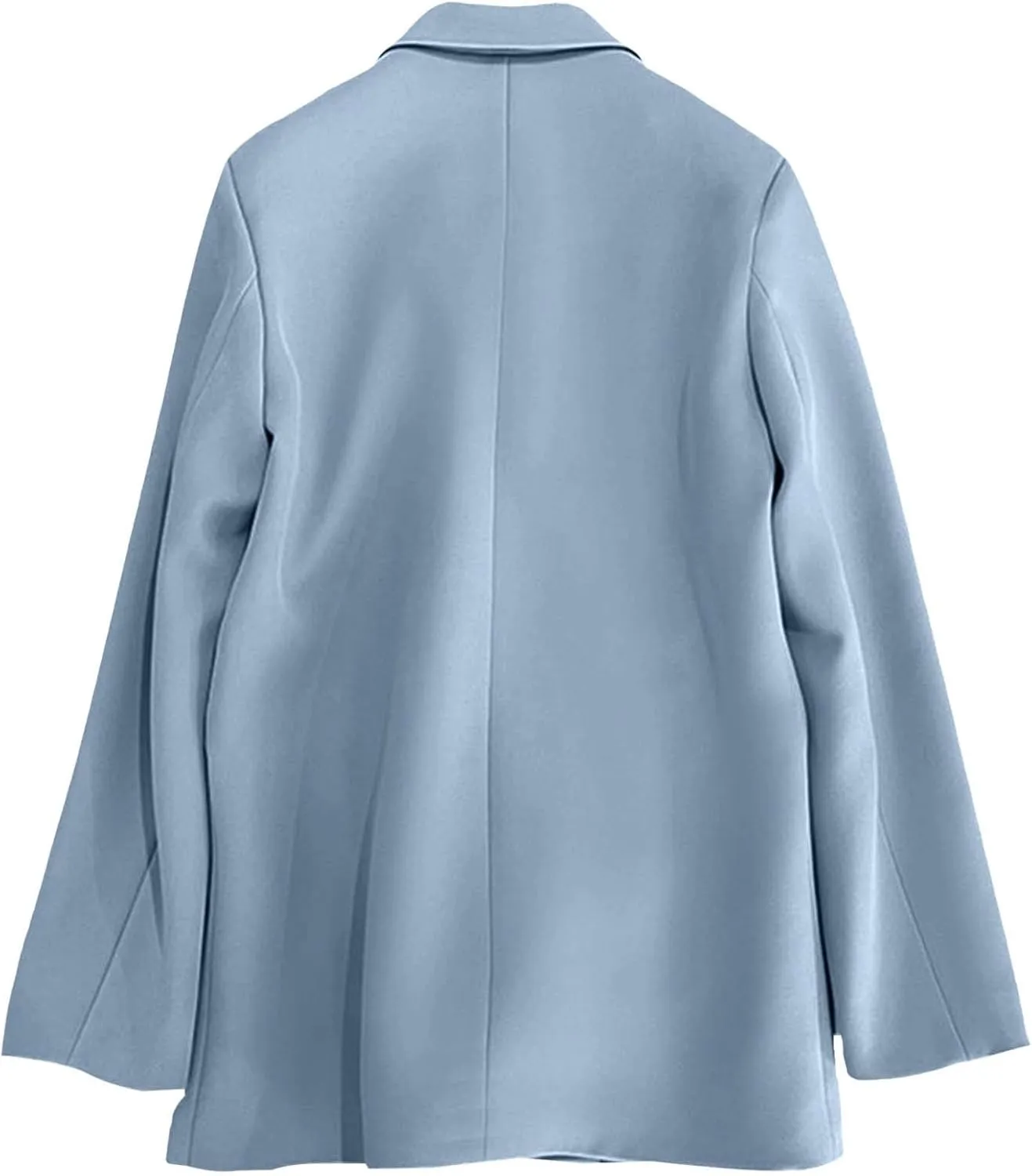 Women Business Casual Blazer Jacket Open Front Long Sleeve Button Jackets Notched Lapel Work Office Suit Jackets