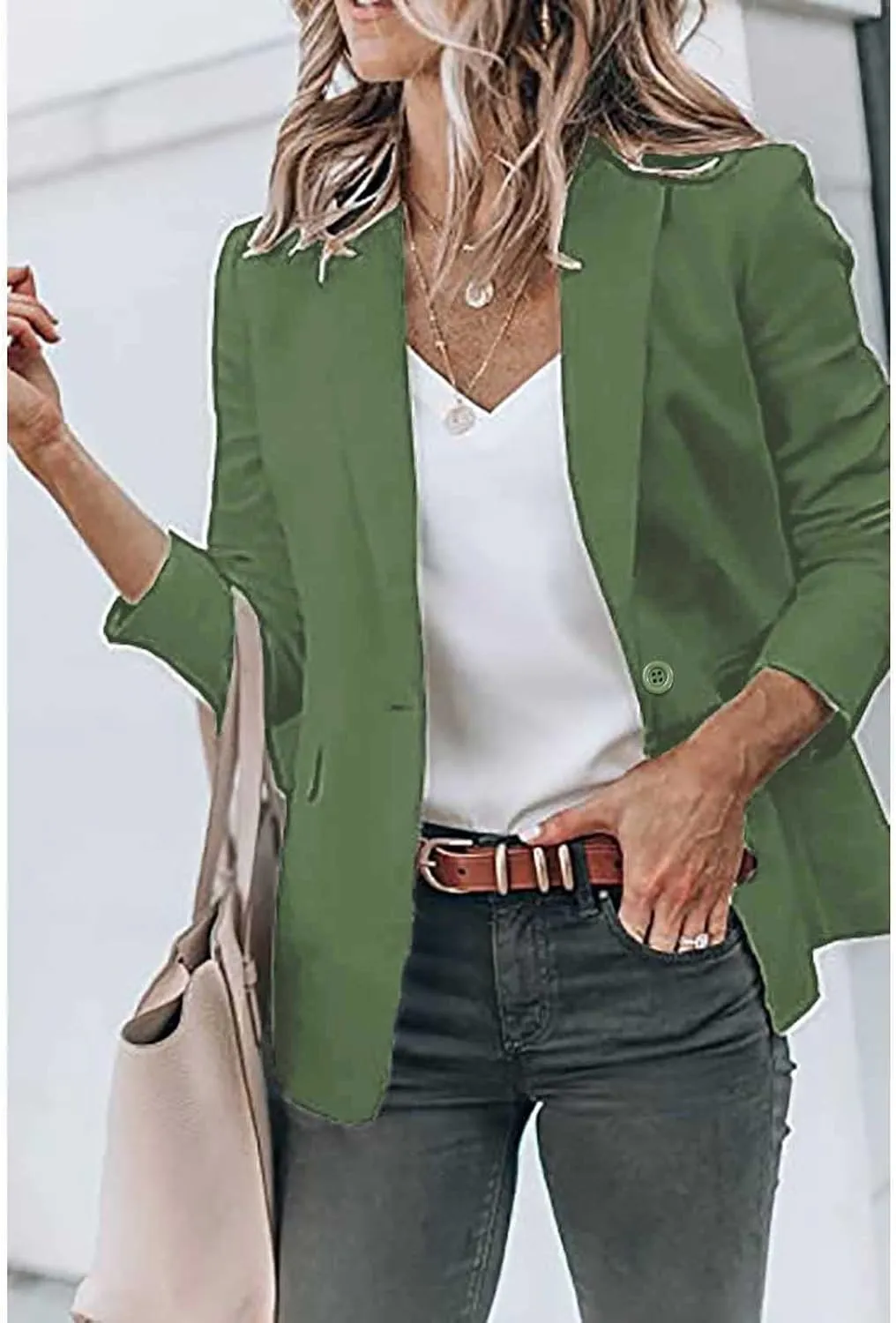 Women Business Casual Dressy Blazer Professional Work Suit Jacket with Pockets Interview Outfits for Women