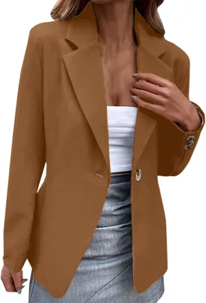 Women Business Casual Dressy Blazer Professional Work Suit Jacket with Pockets Interview Outfits for Women