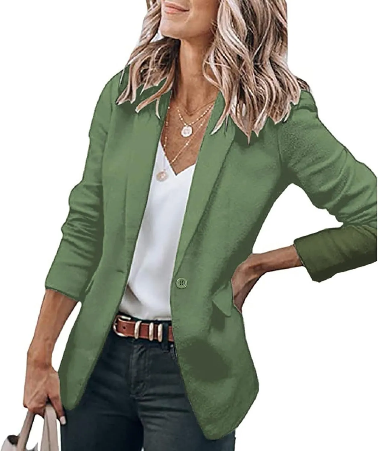 Women Business Casual Dressy Blazer Professional Work Suit Jacket with Pockets Interview Outfits for Women
