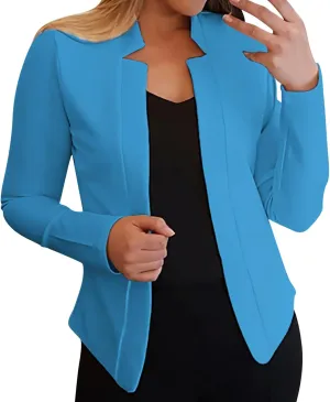 Women Bussiness Blazers Casual Open Front Long Sleeve Work Office Blazer Jacket Button Lapel Blazer 2024