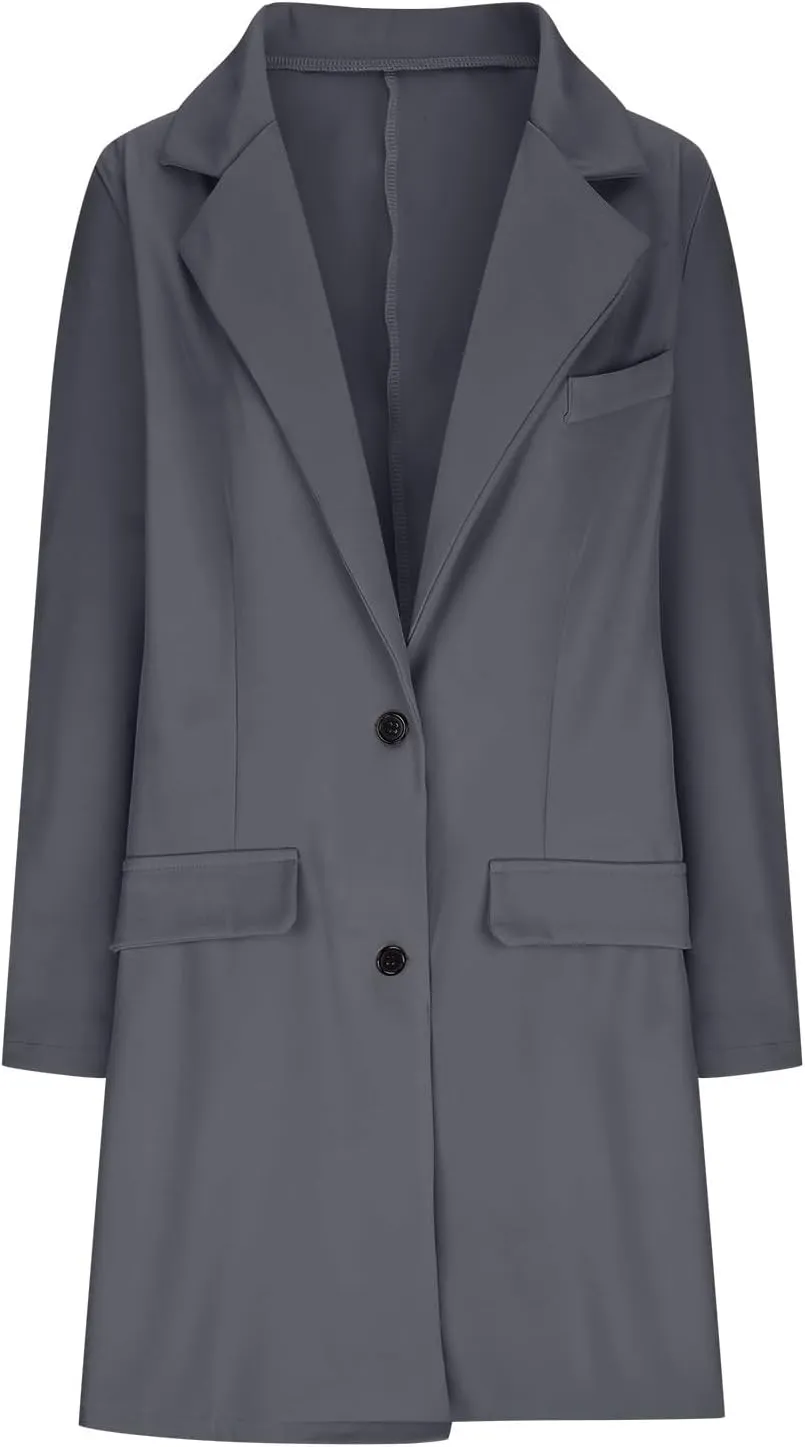 Women Coats,Elegant Notched Collar Double Breasted Wool Blend Over Coat Double-Breasted Lapel Jacket Outwear