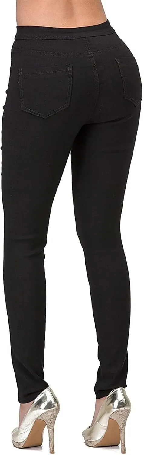 Women Jeans High Waisted Skinny Stretchy Soft Slim Fit Distressed Comfy Classic Jeggings Denim Pants Skinny Jeans