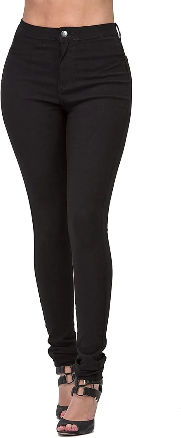 Women Jeans High Waisted Skinny Stretchy Soft Slim Fit Distressed Comfy Classic Jeggings Denim Pants Skinny Jeans