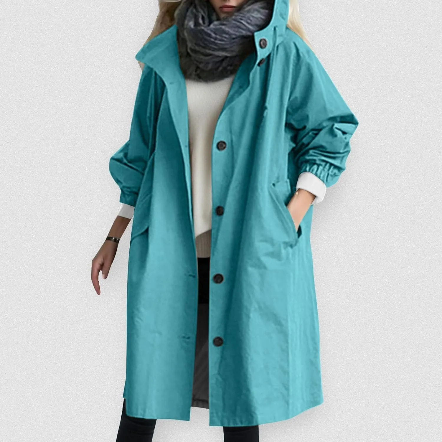 Women Trench Coat/Windbreaker Spring and Fall Fashion,Water Resistant Thin Transition Jacket