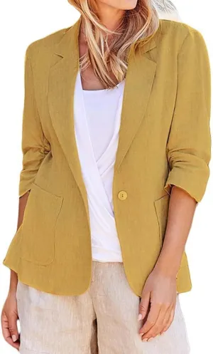Womens Black Blazer 2025 Open Front Solid Color Cardigan Jacket Plus Size Comfy Office Work Business
