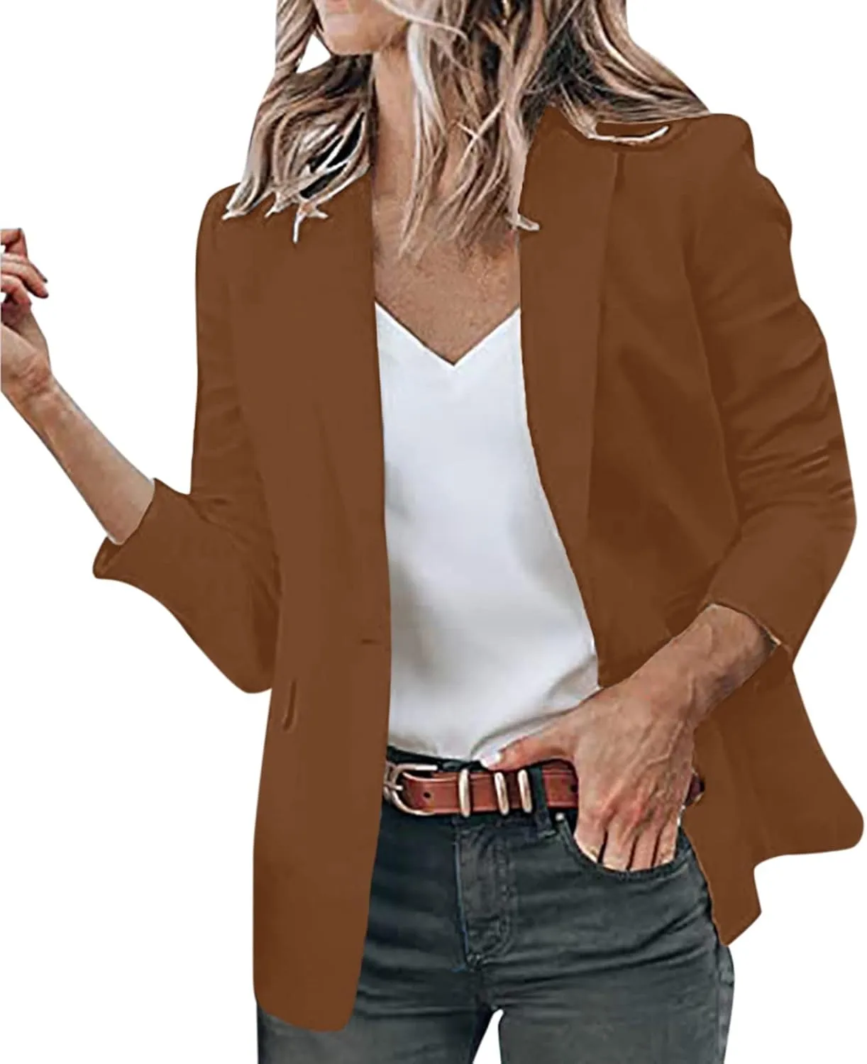 Womens Blazers Dressy Casual 2025 Open Front Trendy Blazer Jacket Plus Size Comfy Work Office Clothes