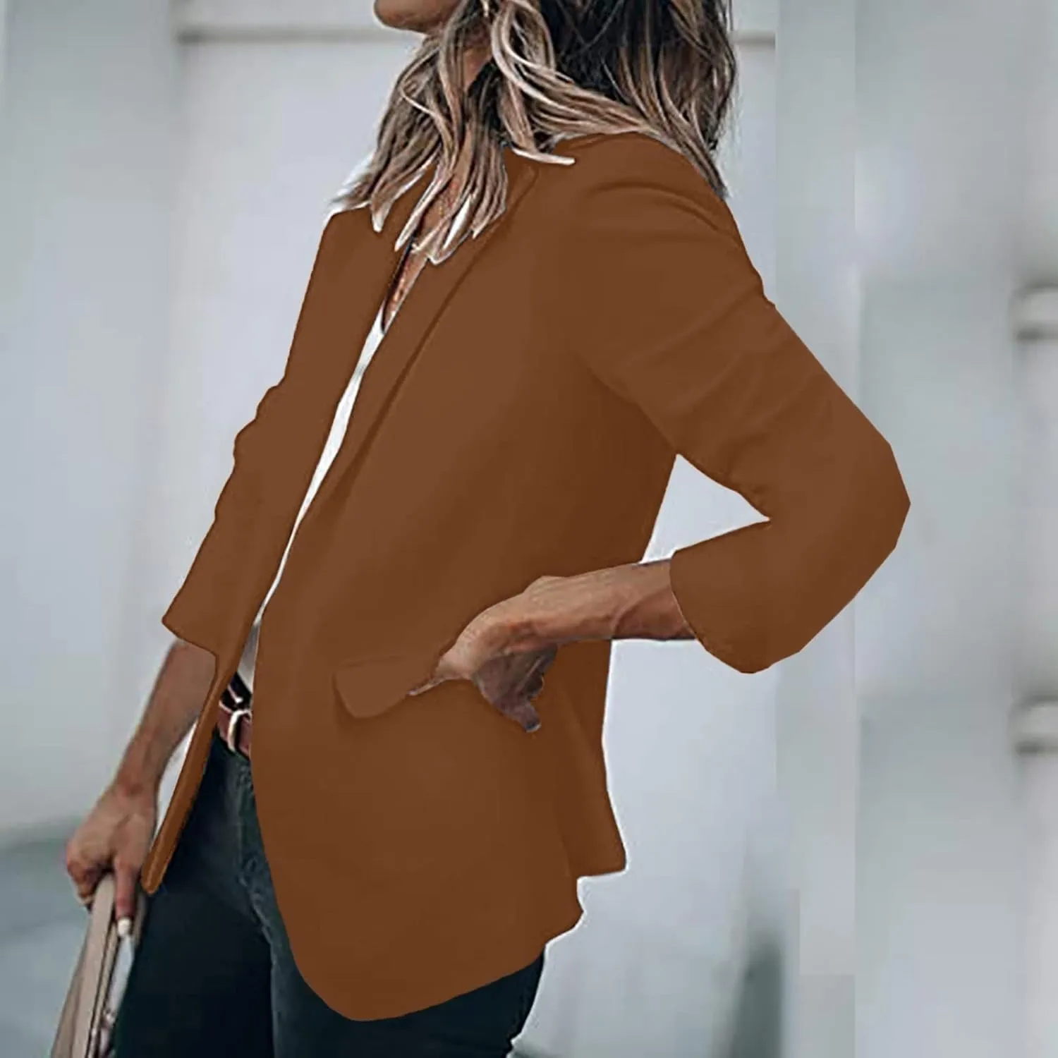 Womens Blazers Dressy Casual 2025 Open Front Trendy Blazer Jacket Plus Size Comfy Work Office Clothes