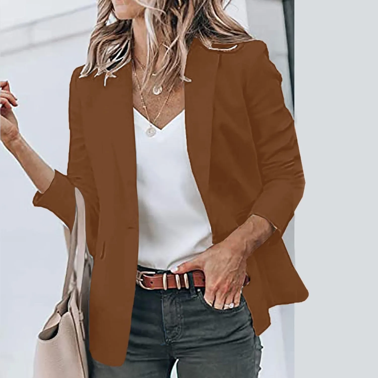 Womens Blazers Dressy Casual 2025 Open Front Trendy Blazer Jacket Plus Size Comfy Work Office Clothes