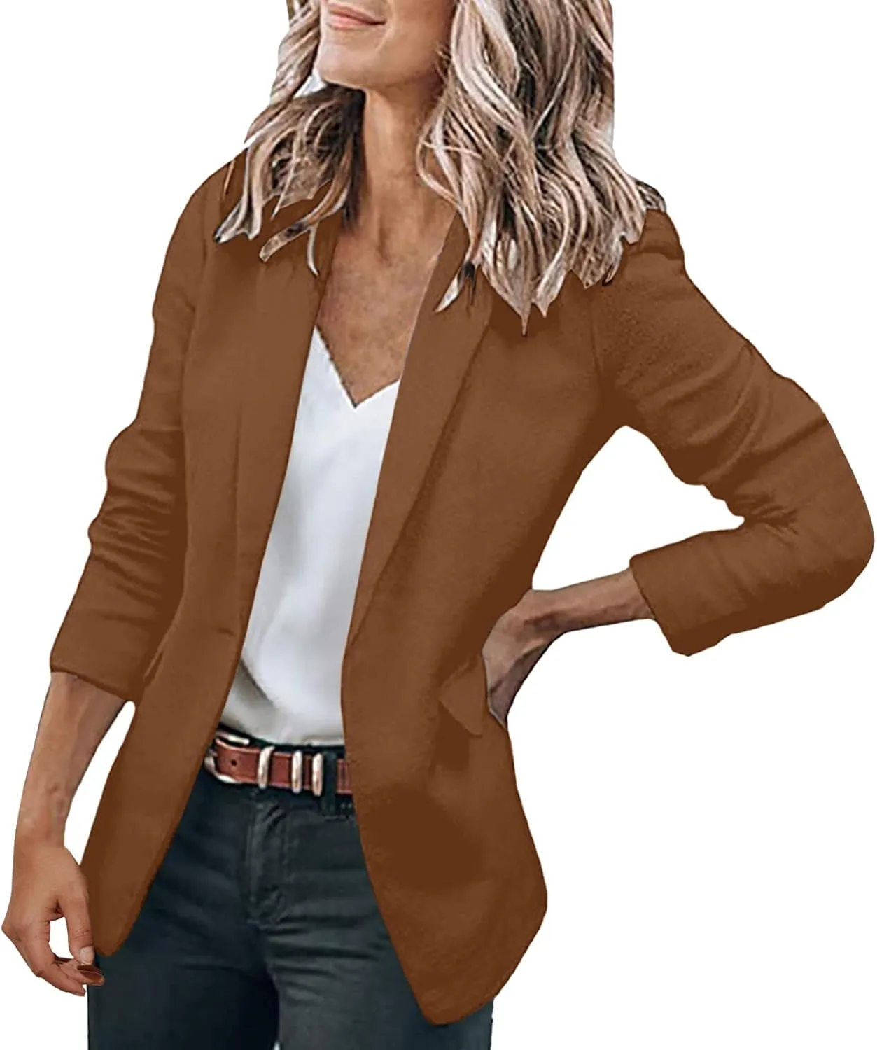 Womens Blazers Dressy Casual 2025 Open Front Trendy Blazer Jacket Plus Size Comfy Work Office Clothes