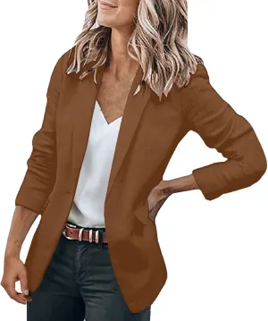 Womens Blazers Dressy Casual 2025 Open Front Trendy Blazer Jacket Plus Size Comfy Work Office Clothes