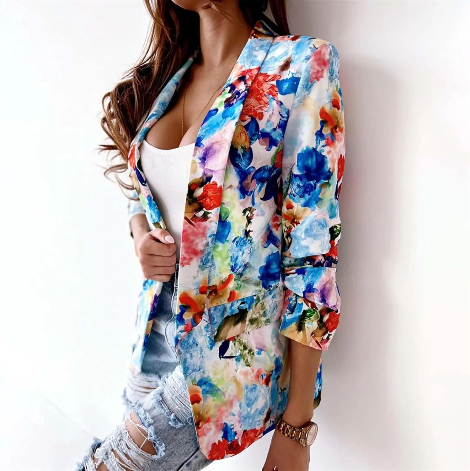 Womens Blazers Dressy Casual Causal Women's Jackets Open Front Prtite Novelty Jacket Fit It Oversized Blazer