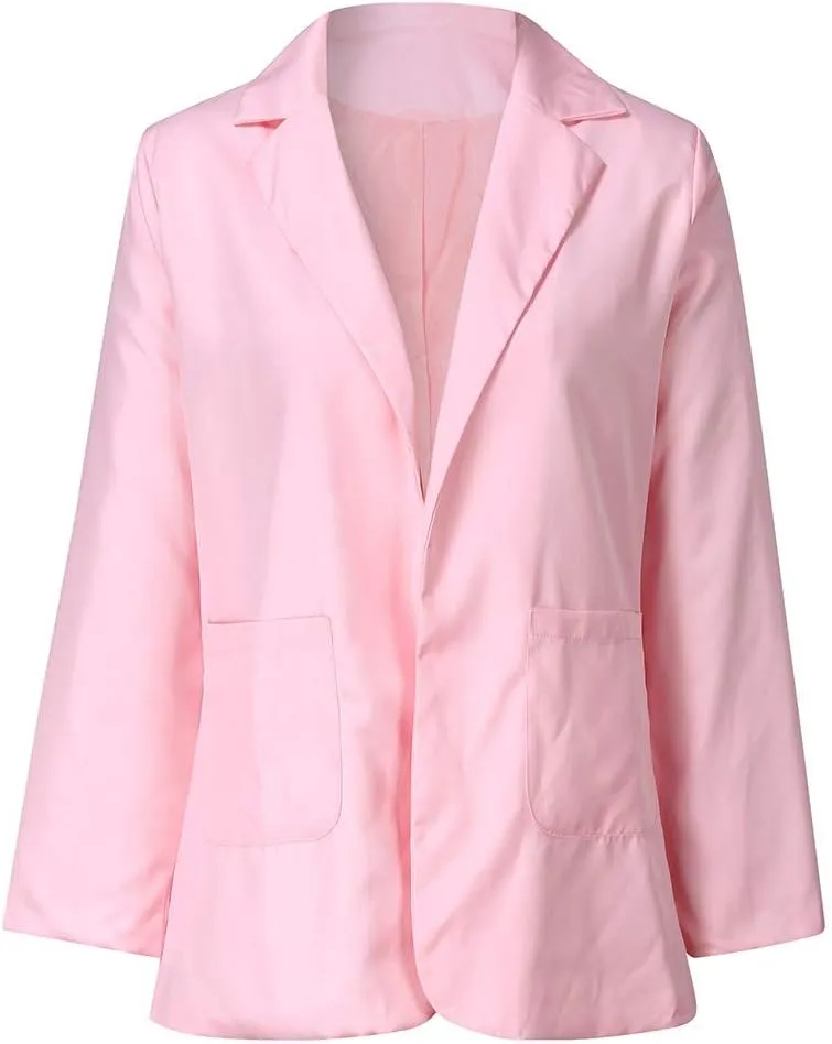 Womens Blazers Dressy Casual Plus Size Long Sleeve Blazer Oversized Open Front Lapel Collar Business Work Jacket