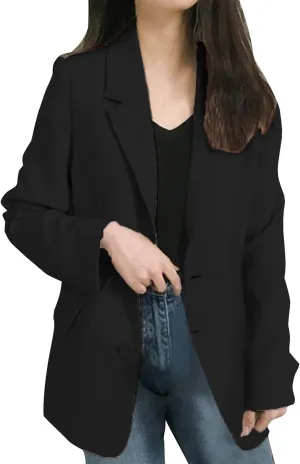 Womens Blazers for Work Casual Business Women Jacket Open Front Causal Novelty Top Baggy With Pockets Blazers