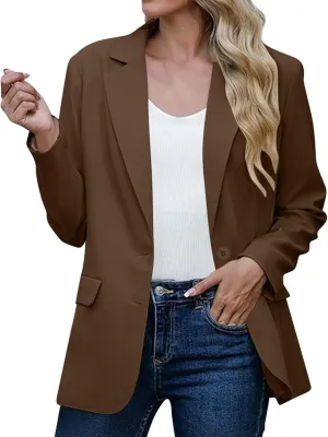 Womens Blazers for Work Professional Business Casual Long Sleeve Suit Jacket Open Front Work Office Blazers Jacket