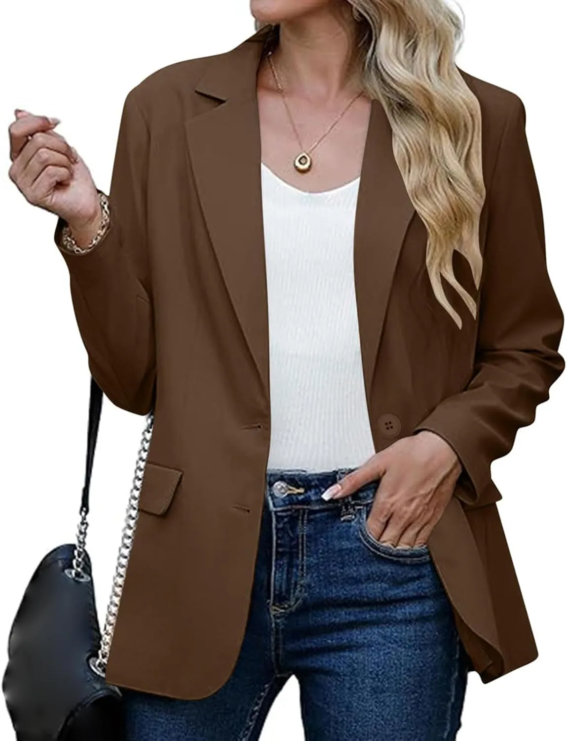 Womens Blazers for Work Professional Business Casual Long Sleeve Suit Jacket Open Front Work Office Blazers Jacket