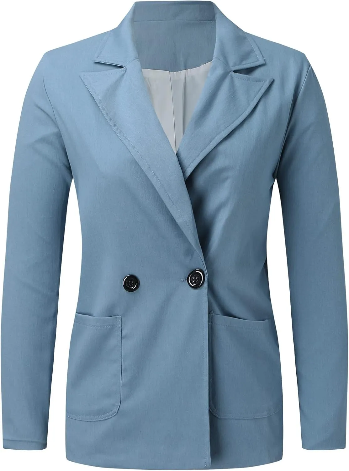 Womens Casual Blazers Open Front,Outwear Jacket Suit Work Lady Solid Elegant Office Button Blazers for Women Business