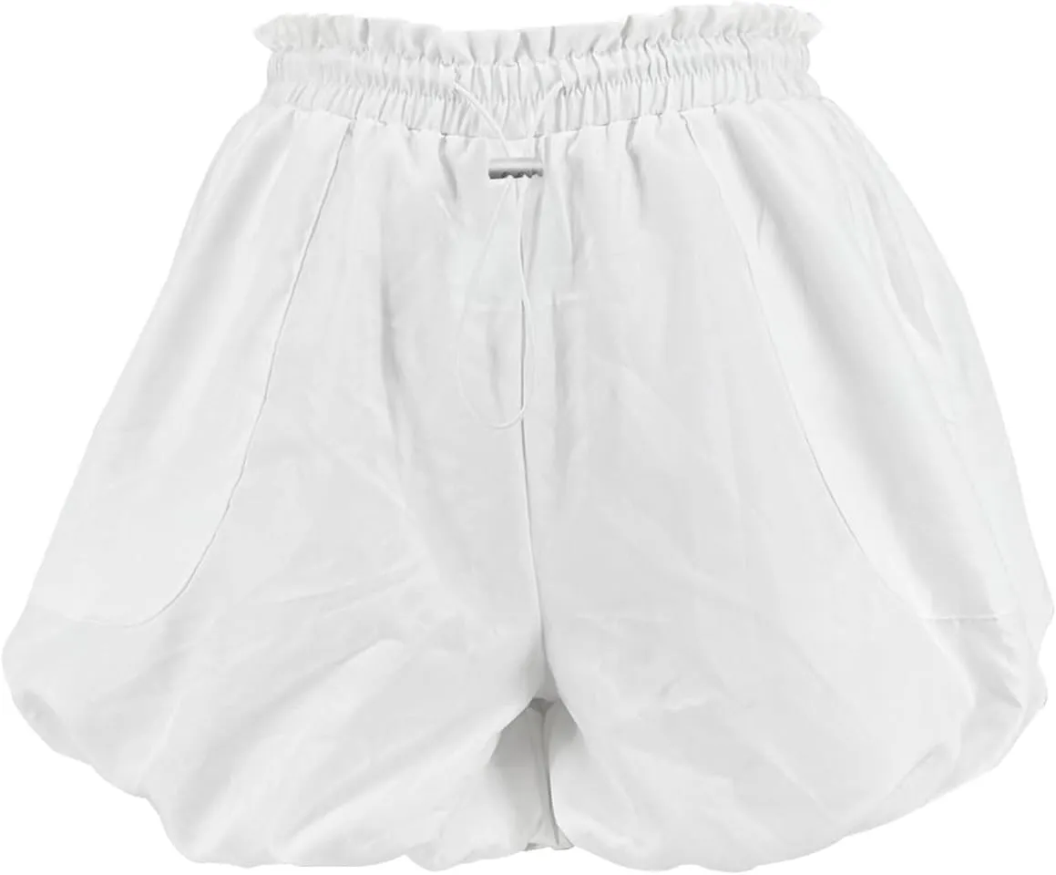 Women's Casual Bubble Shorts Elastic High Waist Workout Puffy Shorts