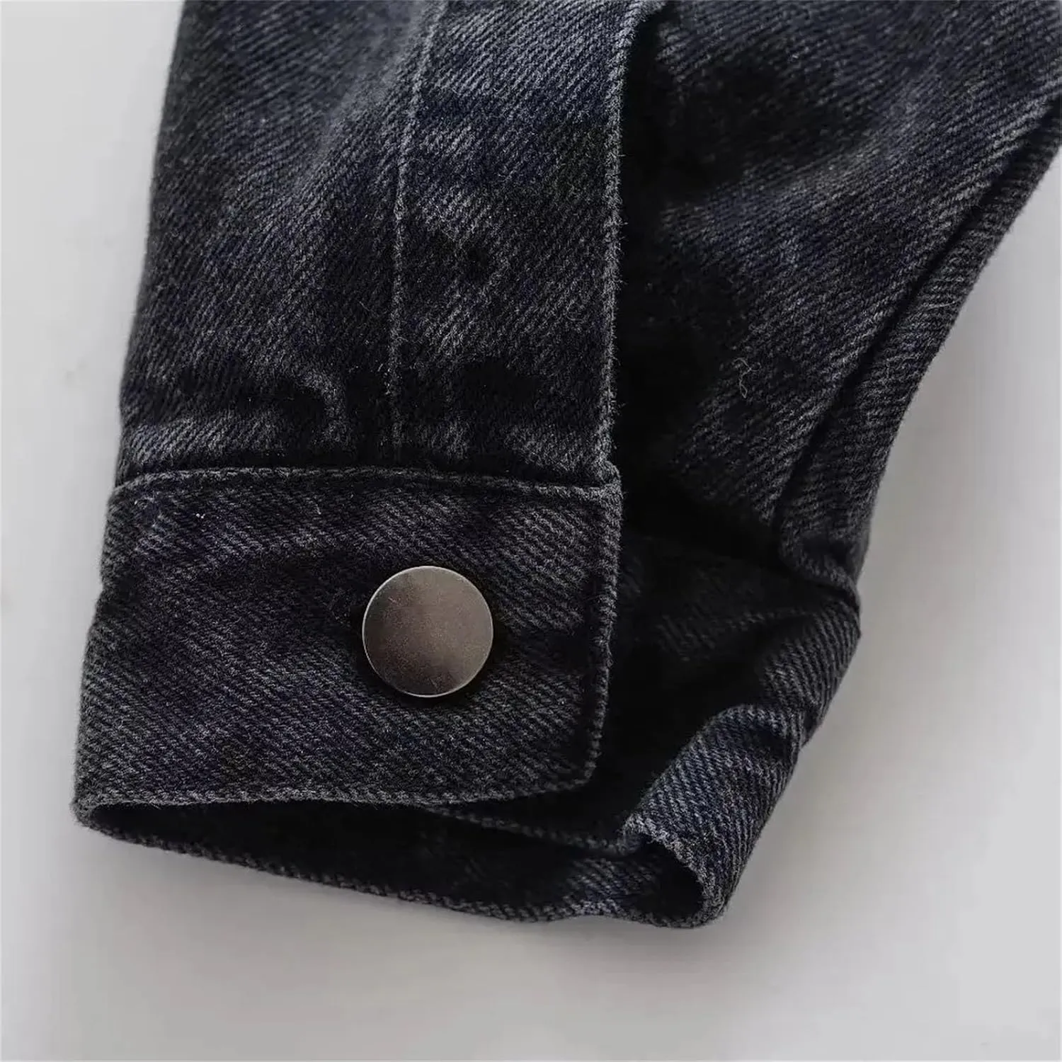 Women's Casual Denim Jacket For Women Vintage Washed Boyfriend Denim Coat Trucker Jackets