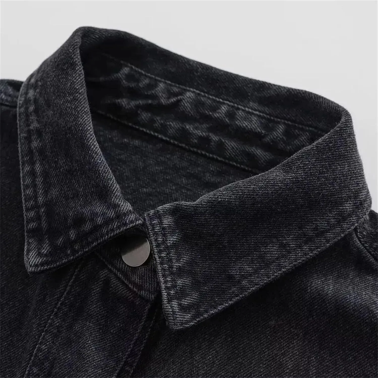Women's Casual Denim Jacket For Women Vintage Washed Boyfriend Denim Coat Trucker Jackets