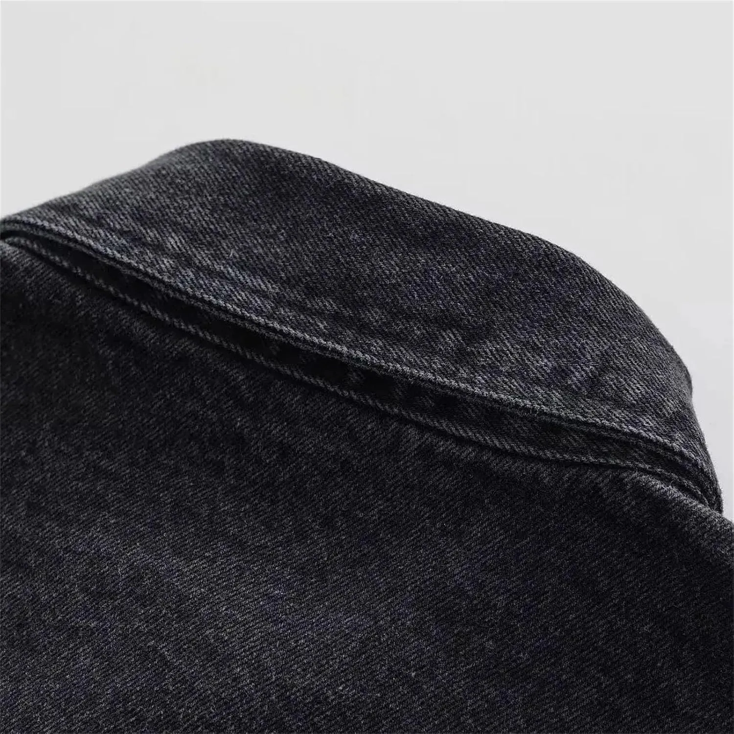 Women's Casual Denim Jacket For Women Vintage Washed Boyfriend Denim Coat Trucker Jackets