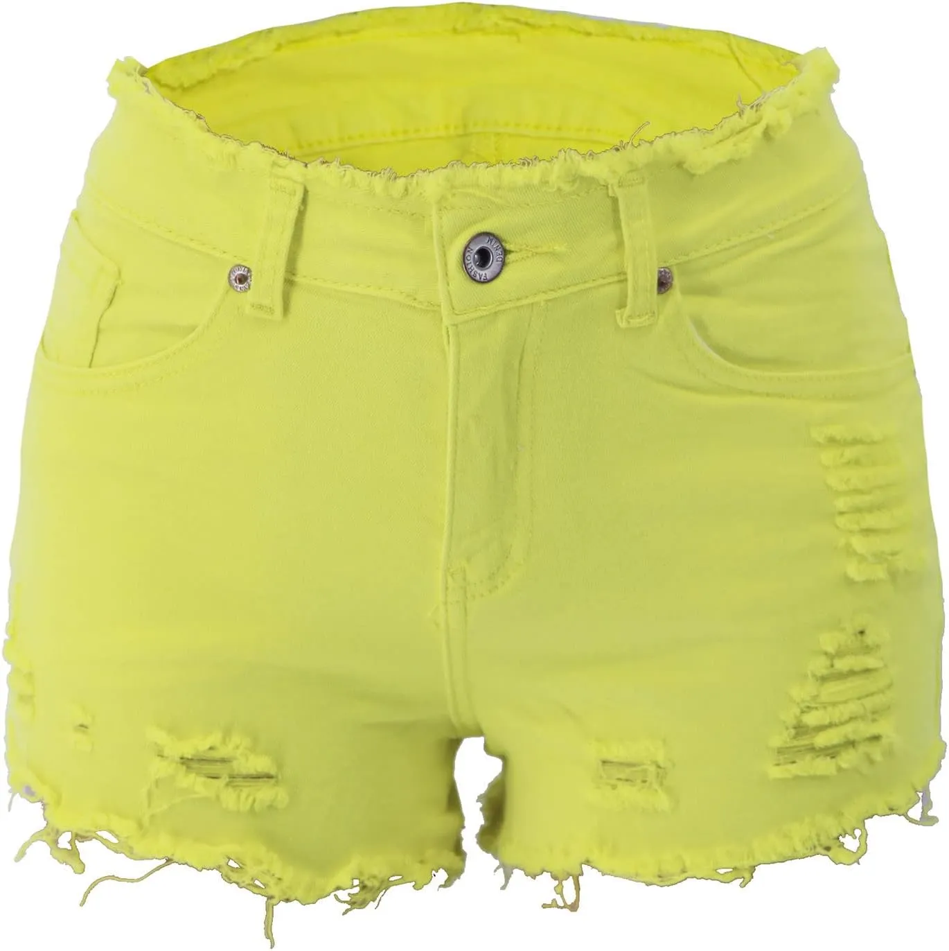 Women's Casual Mid Rise Denim Shorts Stretch Ripped Raw Hem Jean Shorts Frayed Hem Summer Hot Jean Shorts