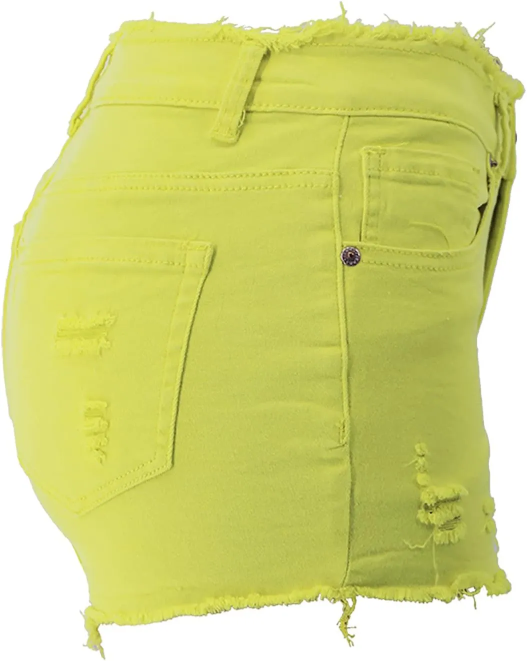 Women's Casual Mid Rise Denim Shorts Stretch Ripped Raw Hem Jean Shorts Frayed Hem Summer Hot Jean Shorts