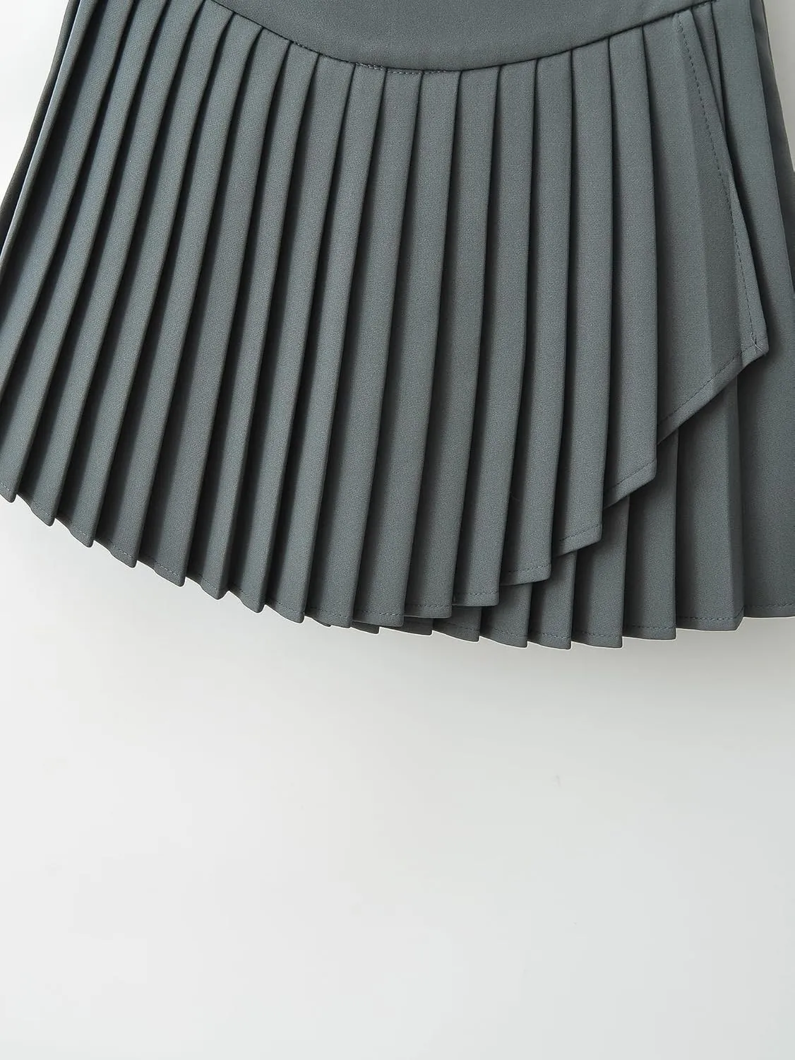 Womens' Casual Pleated Pleated Skort Flared Skirt with Lining Shorts