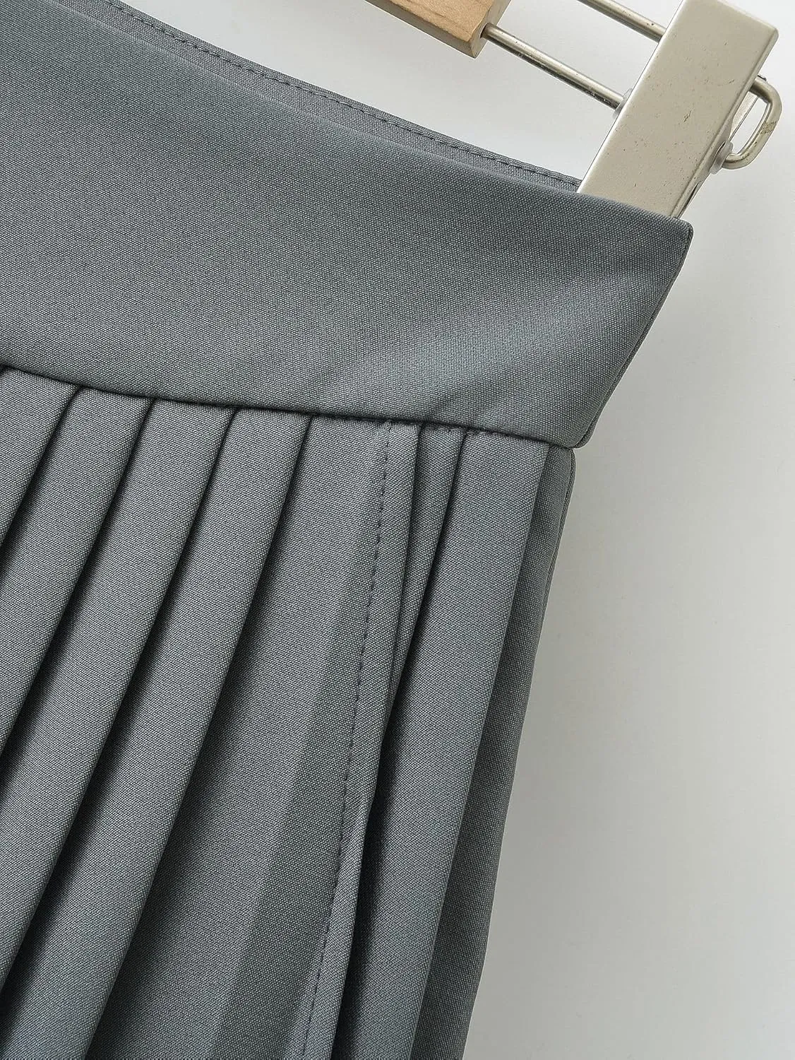 Womens' Casual Pleated Pleated Skort Flared Skirt with Lining Shorts