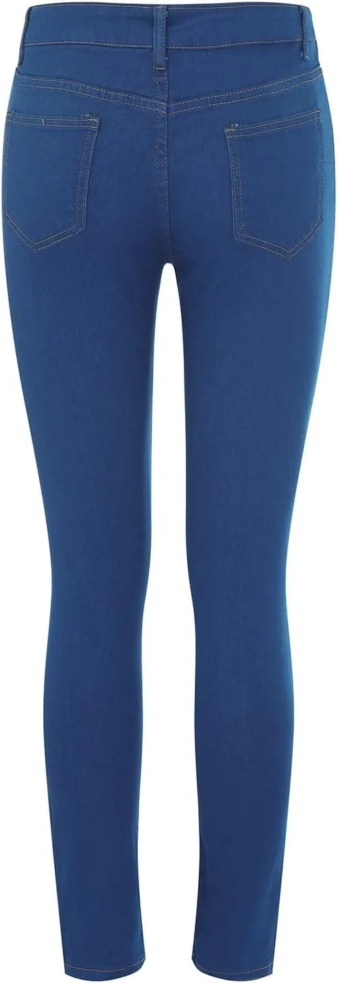 Womens Classic High Waisted Skinny Stretch Butt Lifting Jeans Slim Fit Denim Pants