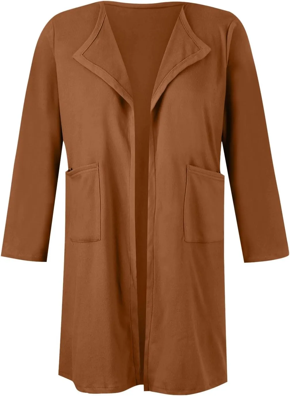Womens Fall Fashion 2024 Cardigan Jackets Trending Dress Coats Open Front Knit Lapel Blazer Outerwear with Pockets