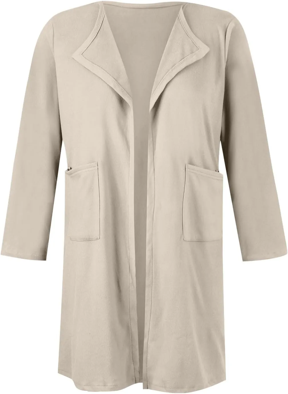 Womens Fall Fashion 2024 Cardigan Jackets Trending Dress Coats Open Front Knit Lapel Blazer Outerwear with Pockets
