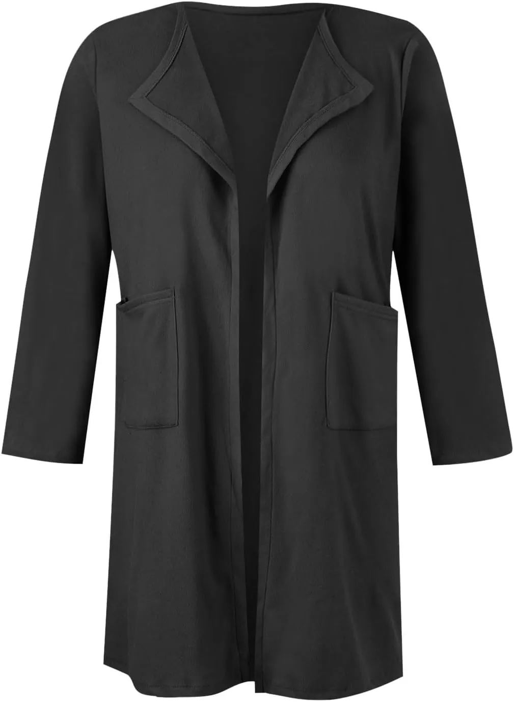 Womens Fall Fashion 2024 Cardigan Jackets Trending Dress Coats Open Front Knit Lapel Blazer Outerwear with Pockets