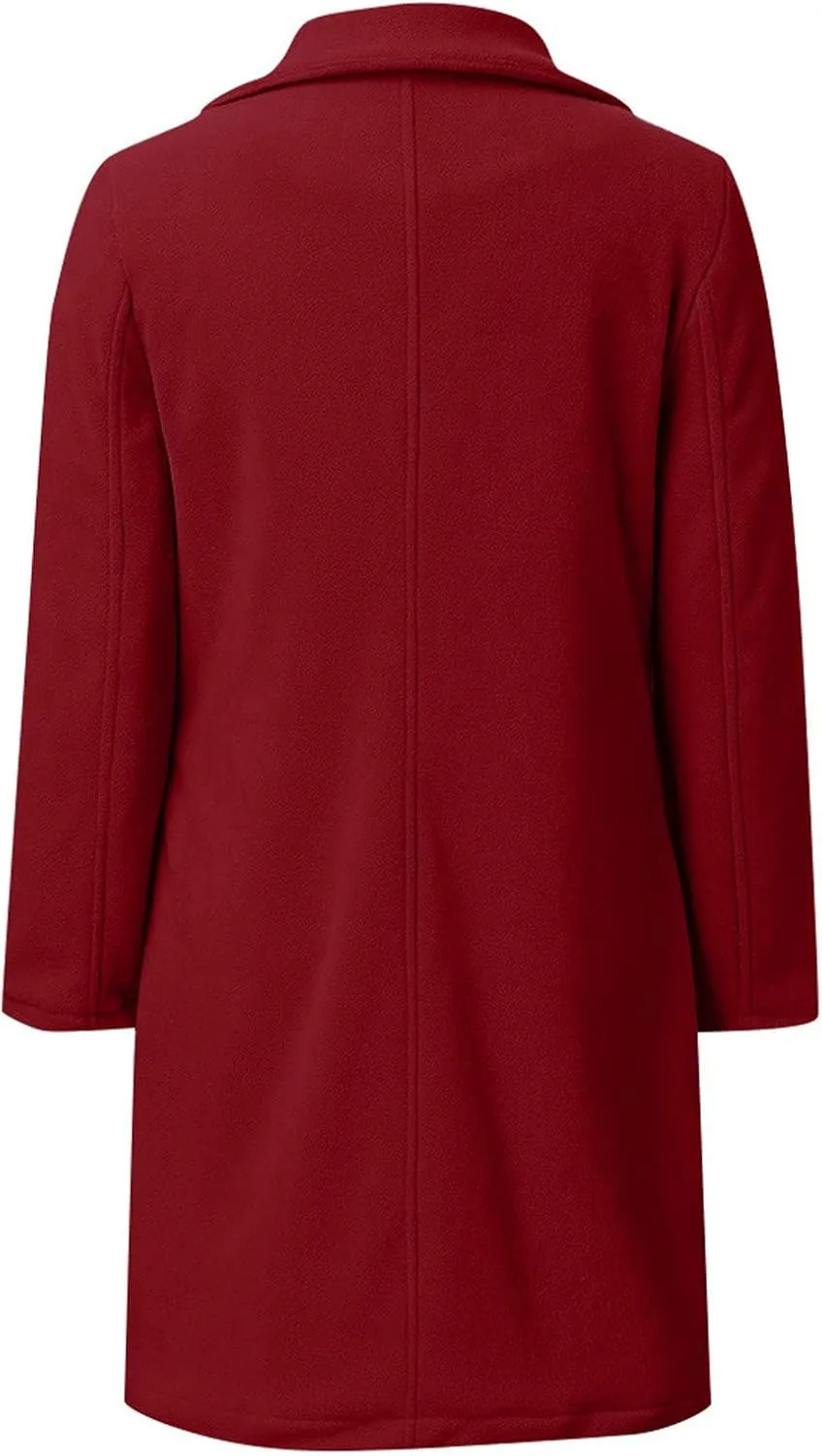 Womens Fall Fashion 2024 Long Cardigan Sweaters Tops Knit Open Front Lapel Knee Length Cardigan Coat with Pockets