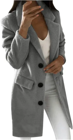 Womens Fall Fashion 2024 Long Cardigan Sweaters Tops Knit Open Front Lapel Knee Length Cardigan Coat with Pockets