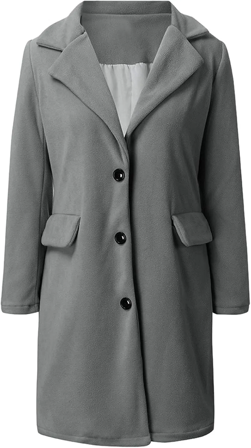 Womens Fall Fashion 2024 Long Cardigan Sweaters Tops Knit Open Front Lapel Knee Length Cardigan Coat with Pockets