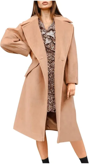 Womens Fall Fashion 2024 Long Cardigans Sweater 2024 Casual Lapel Open Front Knit Warm Jacket Long Blazer Coat