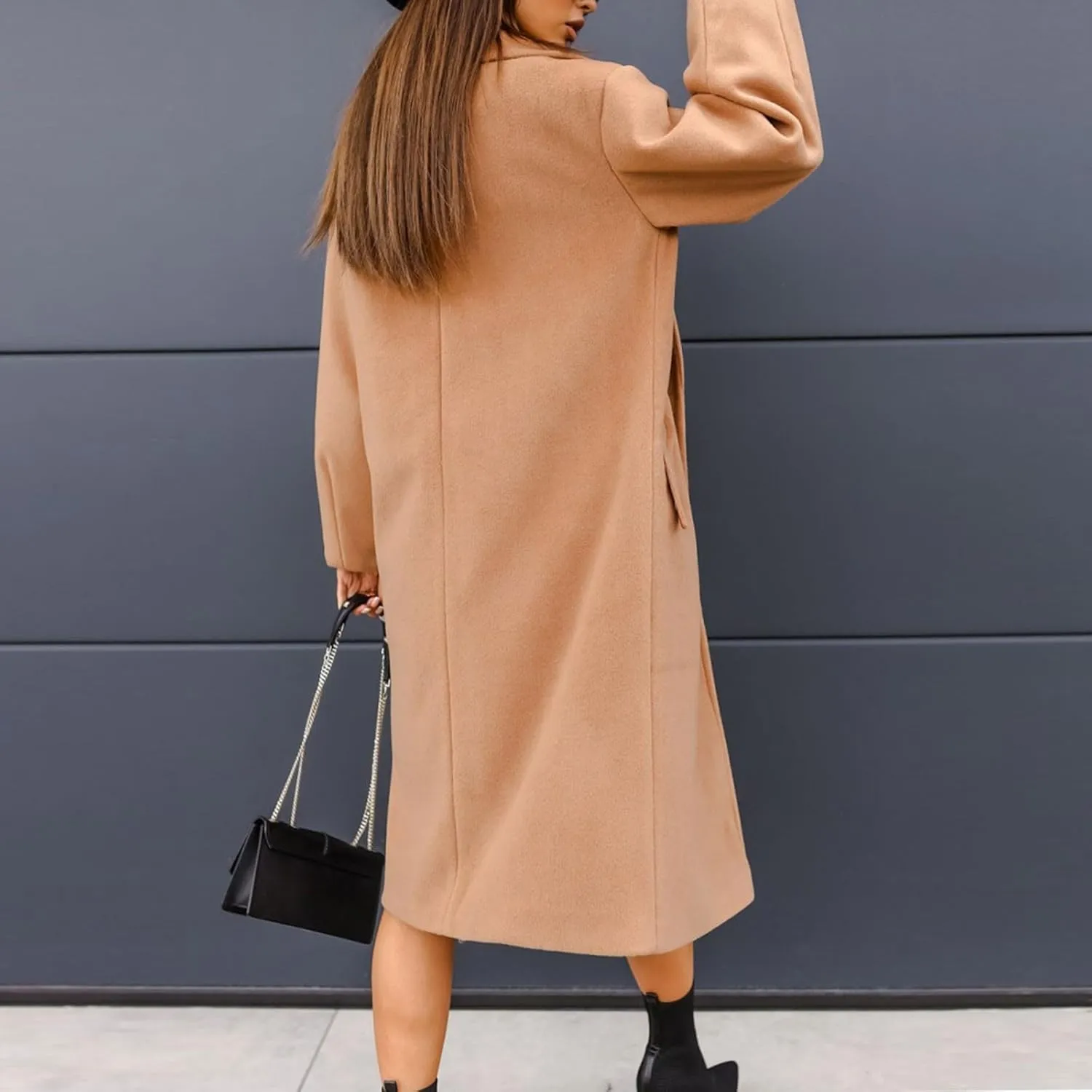 Womens Fall Fashion 2024 Long Cardigans Sweater 2024 Casual Lapel Open Front Knit Warm Jacket Long Blazer Coat
