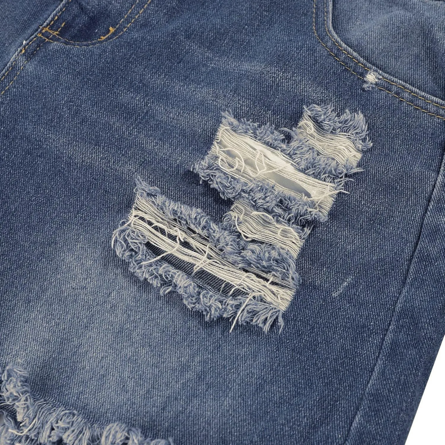 Womens Jean Shorts Plus Size High Waisted Stretchy Casual Denim Shorts Ripped Frayed Hem Summer Trendy Holiday Pants