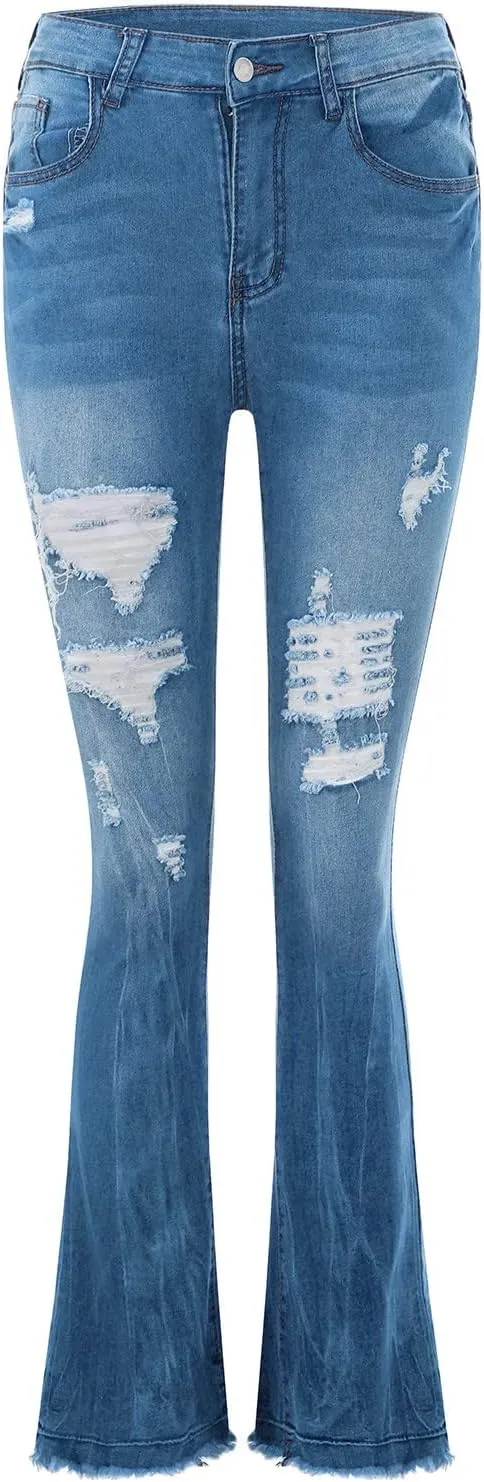 Womens Jeans Jeans Women's Juniors High Rise Denim Bell Bottom Flares Womens Jean Dress Pants